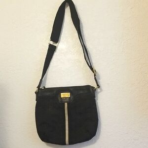 Tommy Hilfiger Black and Gold Crossbody Bag